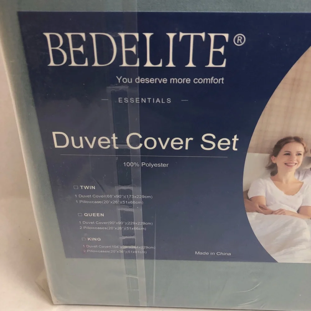 Bedelite King Duvet Cover Super Soft & Comfortable Bedding Set Grayish